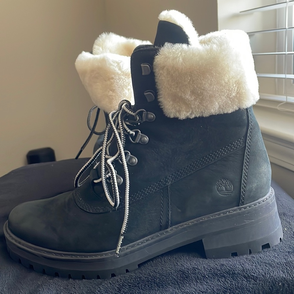 Timberland fur top boots